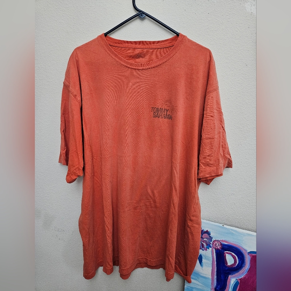 3X Tommy Bahama Orange Short Sleeve Tee VINTAGE PARROT BLENDER CIGAR XXXL